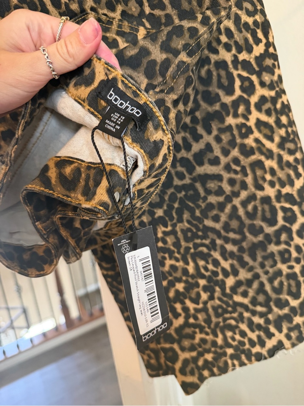 Boohoo Leopard Print Skirt in Brown and Black
